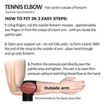 Tennis Elbow Strap information (Epicondylitis) by 4DflexiSPORT
