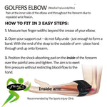 Tennis Elbow Strap Golfers elbow (Medial Epicondylitis) by 4DflexiSPORT