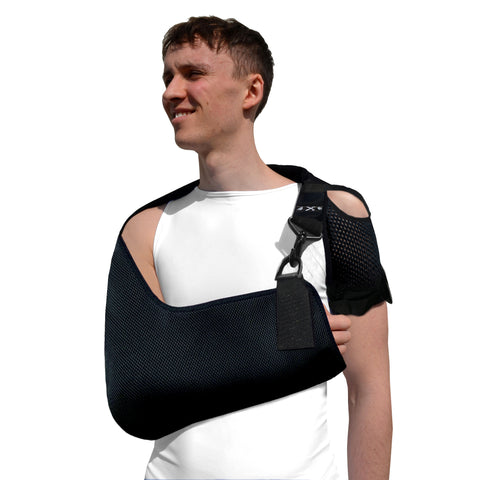 ONE SIZE Deluxe Anti Neckache Arm Sling (BLACK) 4DflexiSPORT