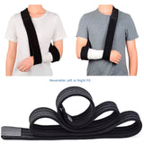 Arm support sling shoulder immobilizer strap for shoulder, arm, elbow and hand injuries. Unisex.