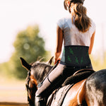 Airflow non sweat, ultra-light specialist fabric. Improves rider posture. Strong durable and can be worn next to skin without rash, does not restrict surface sensory nerves.