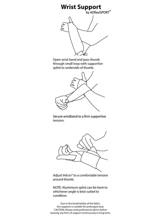 4DflexiSPORT Horse Rider Wrist Wrap with Base of Thumb Support
