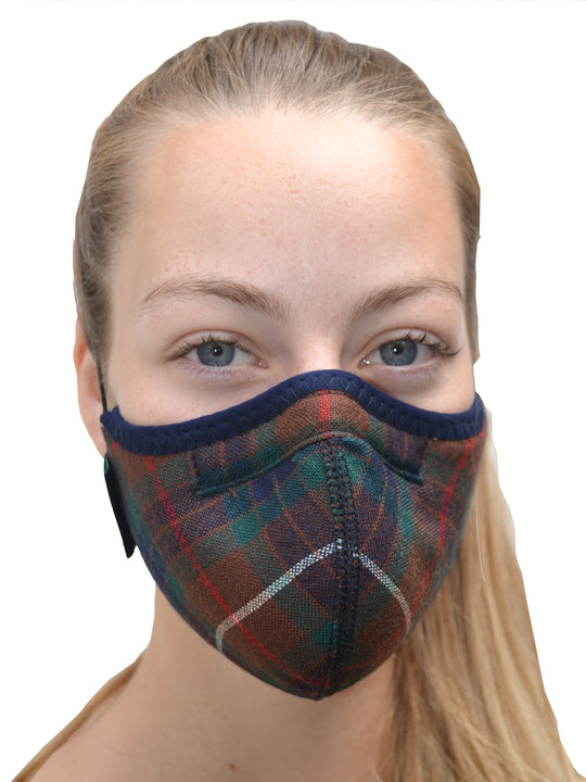 Face Mask Black Watch Tartan, Washable, Reusable by 4DflexiSPORT