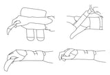 Wrist Brace 7" with Cushioned Palm 1 LEFT/1 RIGHT by 4DflexiSPORT® - 4DflexiSPORT